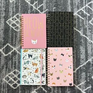 Set of Four Cat Notebooks (never used)